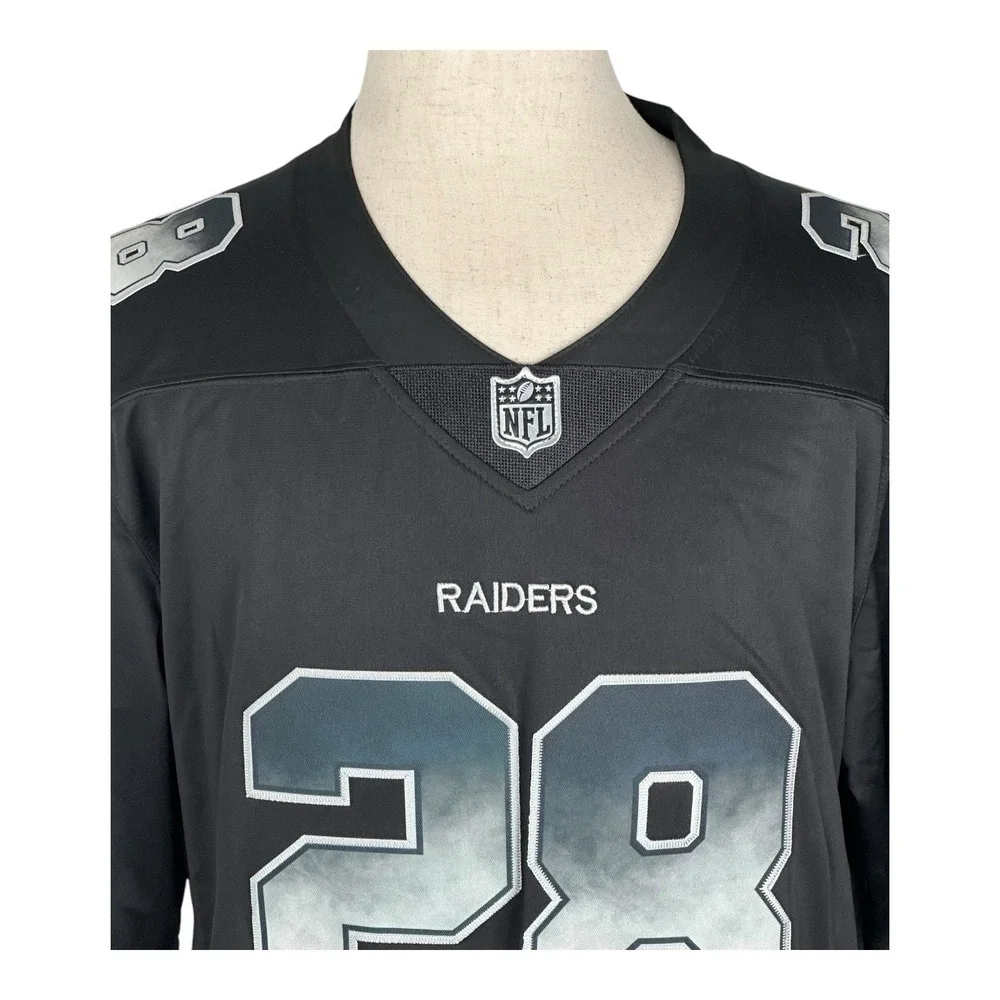 Raiders 2020 Nike On Field 28 Josh Jacobs Football Jersey Inaugural Season Patch